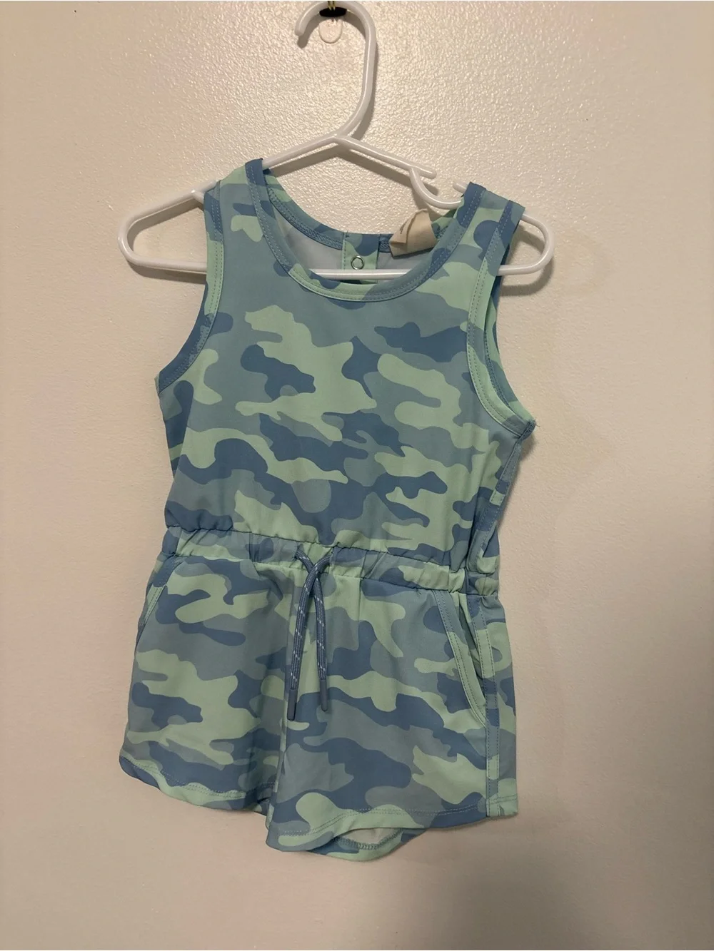 Outdoor Kids ' Blue Camo shorts Romper - Kids Bottoms 2T